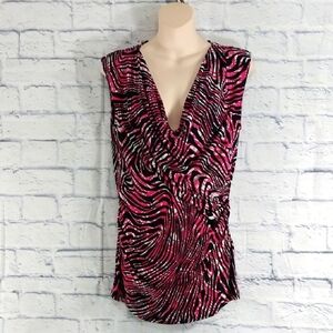 🔵BOGO FREE🔵 Chaus Sleeveless Ruched Cowl Neck Top Sz L